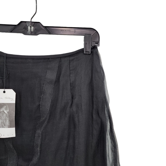 Cynthia Ashby Women's Zora 100% Silk Layered Sheer Skirt Gothic - S - Picture 2 of 8